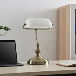 Lindby Profina skrivebordslampe, bronze