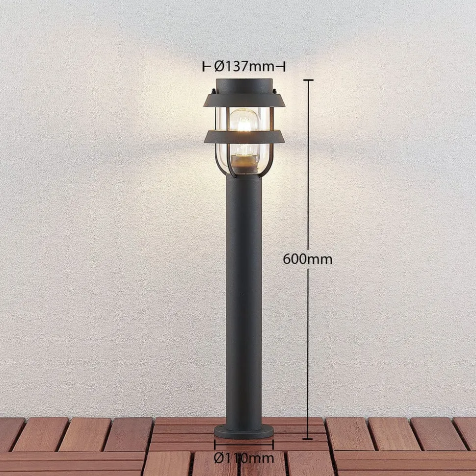 Lindby pullert Alvaro, antracit, 60 cm, IP44, E27