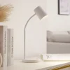 Lindby Radka bordlampe, hvid, plast, GU10, fleksibel arm