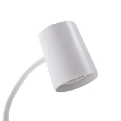 Lindby Radka bordlampe, hvid, plast, GU10, fleksibel arm