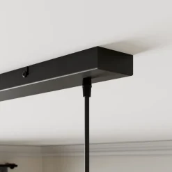 Lindby Rangina pendellampe, 100 cm, kobber, 3 lyskilder, glas