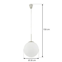 Lindby Rhona pendellampe, opalglaskugle, 30 cm
