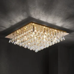 Lindby Rimedia loftlampe, guld, 55 cm