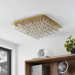 Lindby Rimedia loftlampe, guld, 55 cm