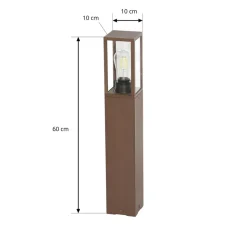 Lindby Robigus sokkellampe, rustfarvet, aluminium