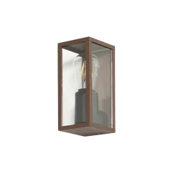 Lindby Robigus udendørs væglampe, rustfarvet, aluminium