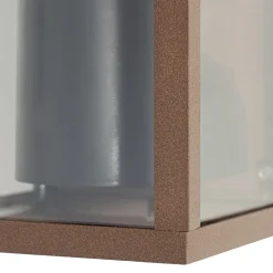 Lindby Robigus udendørs væglampe, rustfarvet, aluminium