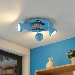 Lindby Roxas loftlampe til børneværelset, pirat