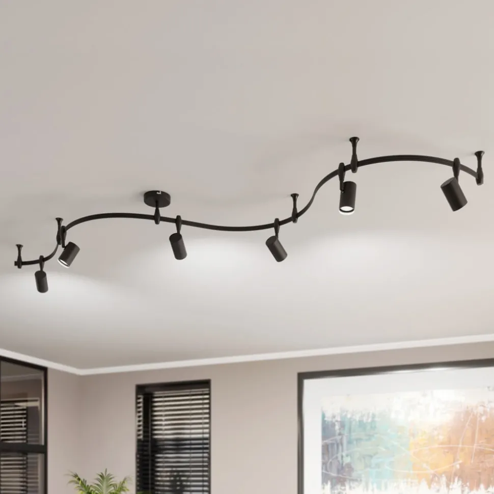 Lindby skinnesystem Delila, sort, fleksibel brug