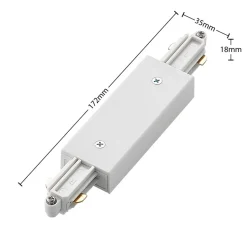 Lindby skinnesystem Linaro, GU10, 4 lyskilder, hvid, Ø 6 cm