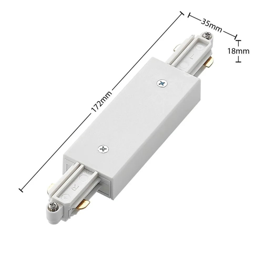 Lindby skinnesystem Linaro, GU10, 4 lyskilder, hvid, Ø 6 cm