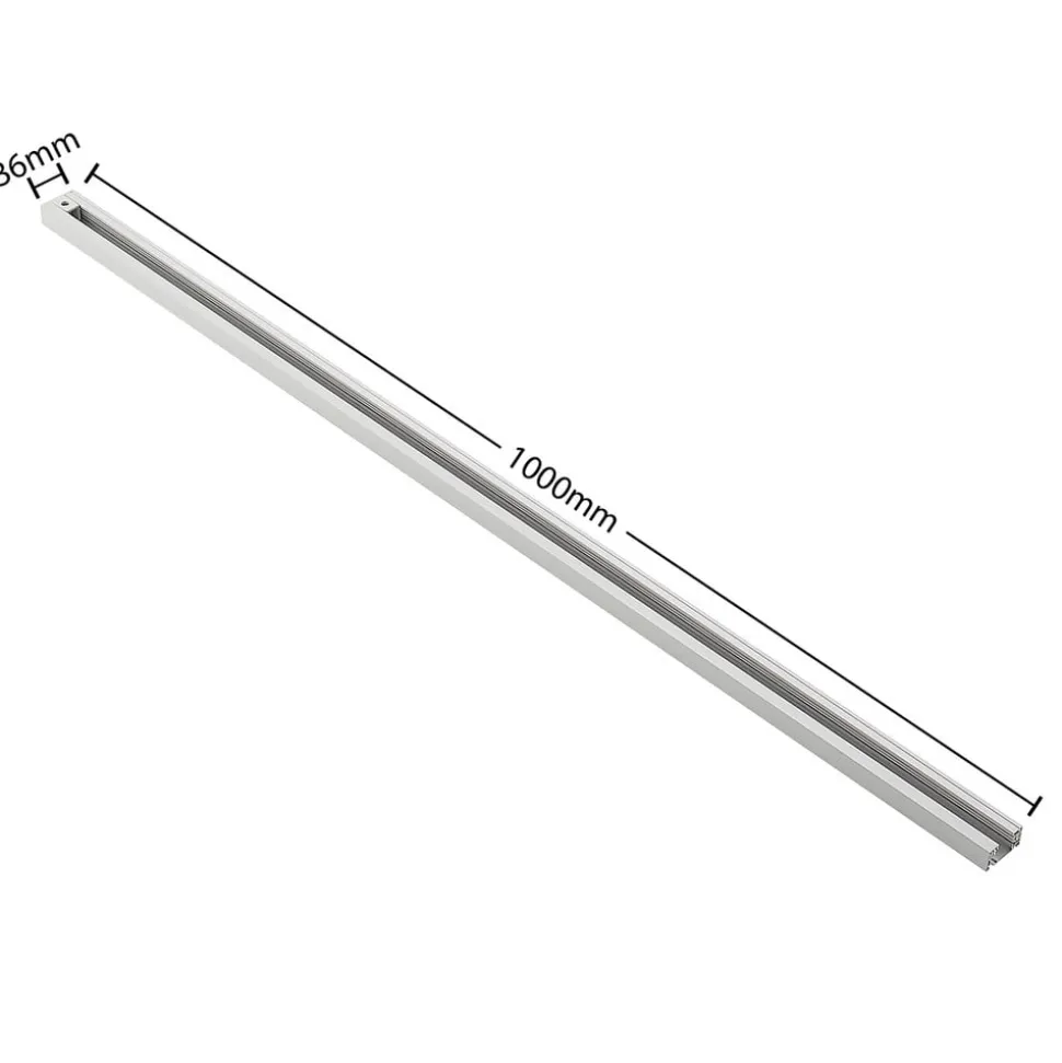 Lindby skinnesystem Linaro, GU10, 4 lyskilder, hvid, Ø 9 cm