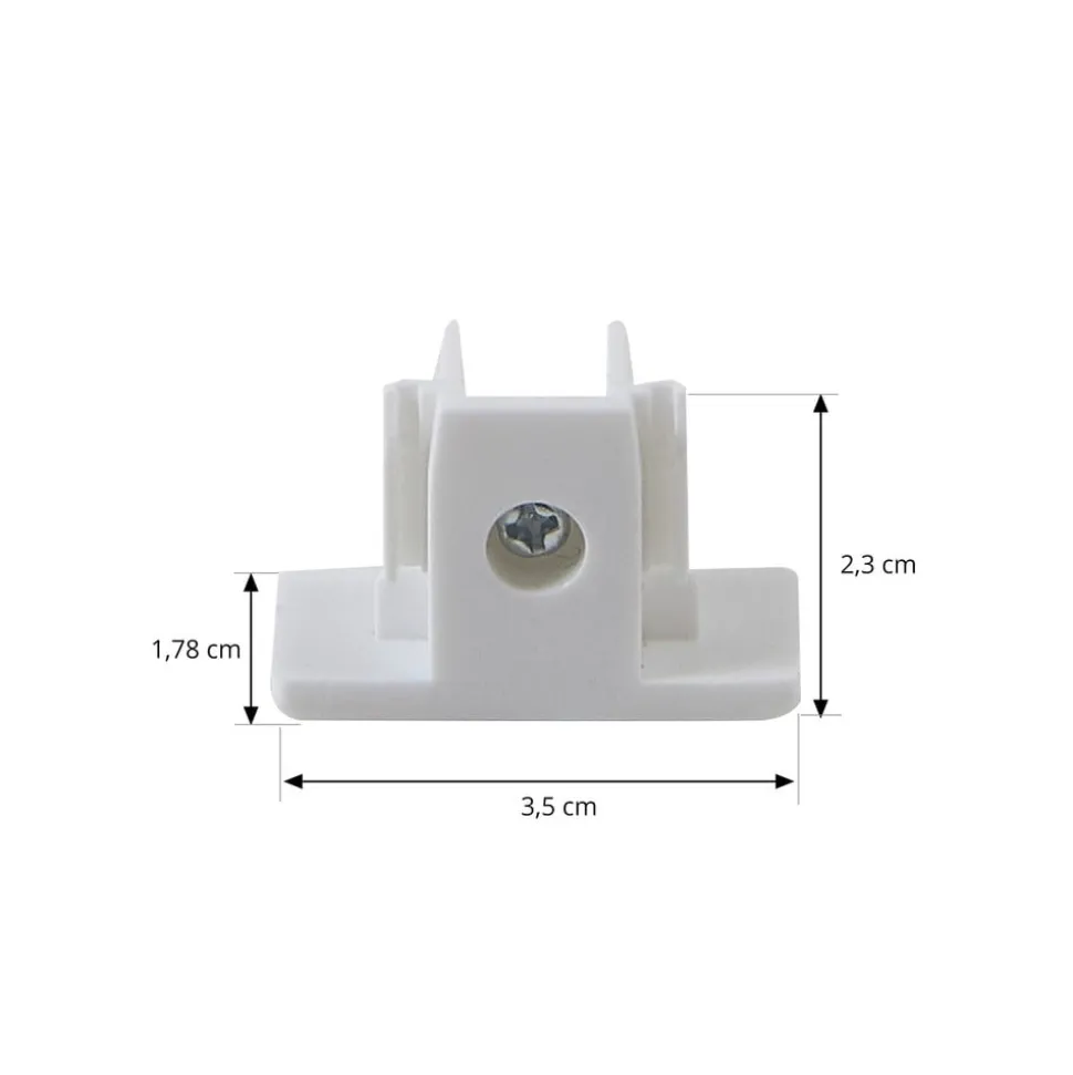 Lindby skinnesystem Linaro, GU10, 4 lyskilder, hvid, Ø 9 cm