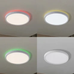 Lindby Smart LED-loftlampe Deika, Ø 30 cm, hvid, Tuya