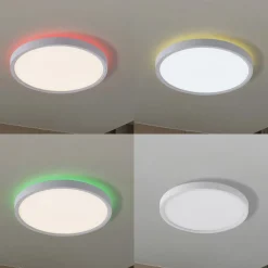Lindby Smart LED-loftlampe Deika, Ø 40 cm, hvid, Tuya