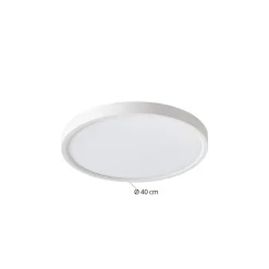 Lindby Smart LED-loftlampe Deika, Ø 40 cm, hvid, Tuya