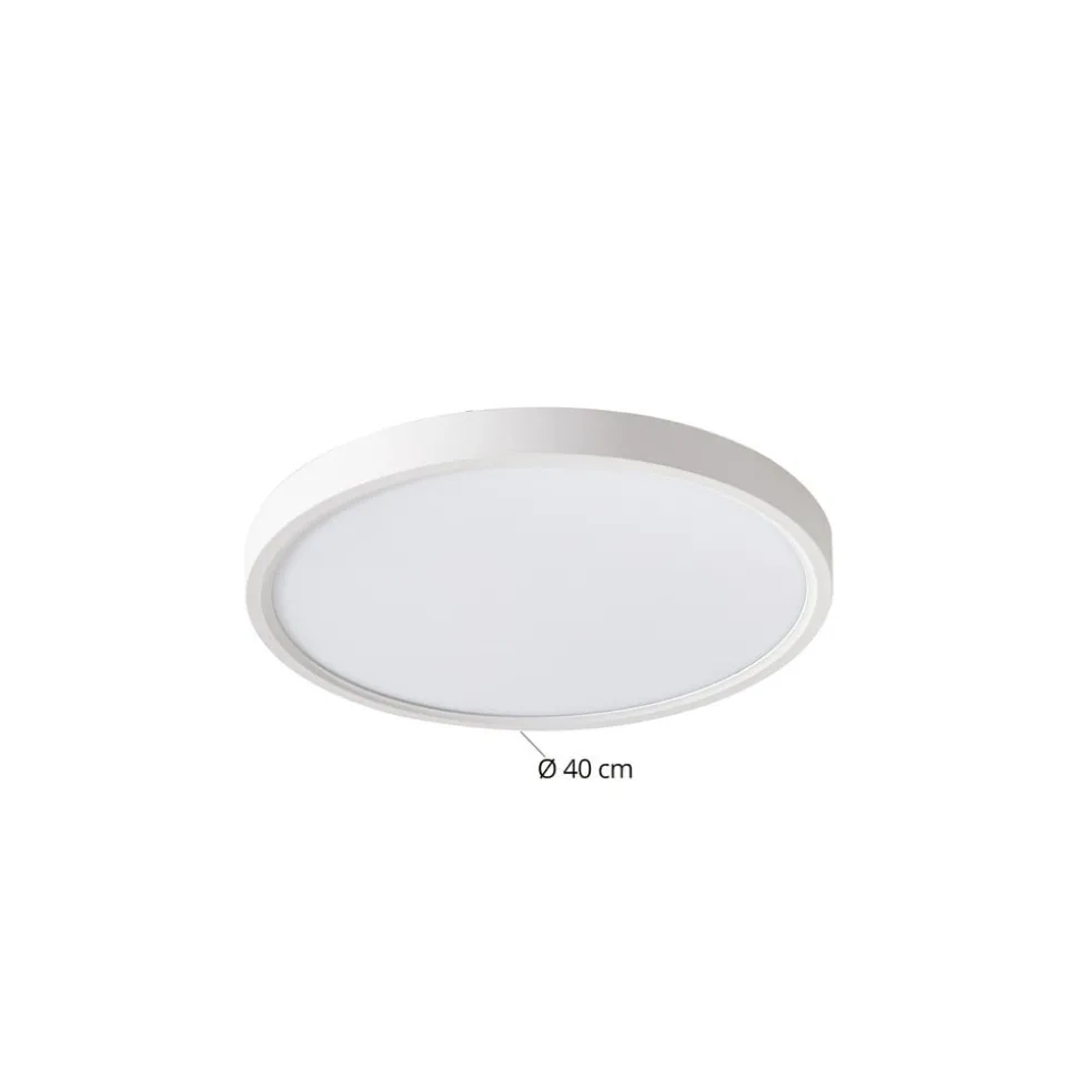 Lindby Smart LED-loftlampe Deika, Ø 40 cm, hvid, Tuya