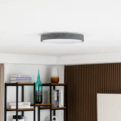Lindby Smart LED-loftlampe Elmor Ø 39 cm grå RGB CCT