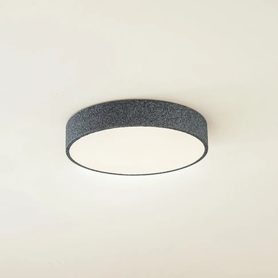 Lindby Smart LED-loftlampe Elmor Ø 45 cm grå RGB CCT