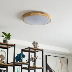 Lindby Smart LED-loftlampe Innes træ Ø51cm RGB CCT Tuya