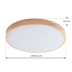 Lindby Smart LED-loftlampe Innes træ Ø51cm RGB CCT Tuya