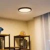 Lindby Smart LED loftlampe Pravin, Ø 30 cm, CCT, sort