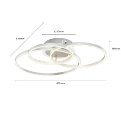Lindby Smart LED-loftlampe Tula, fjernbetjening, Tuya CCT