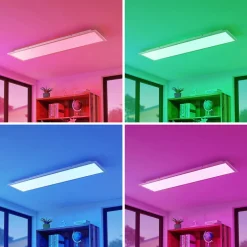 Lindby Smart LED-loftpanel Kjetil 120 x 30 cm Tuya RGB CCT