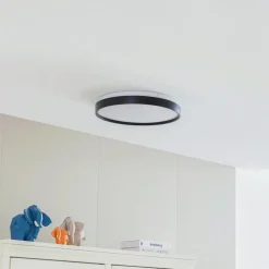 Lindby Smart LED-loftslampe Mirren sort metal CCT Tuya