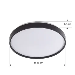 Lindby Smart LED-loftslampe Mirren sort metal CCT Tuya