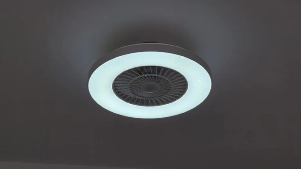 Lindby Smart LED-loftventilator Paavo, hvid, støjsvag, Tuya
