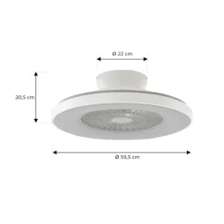 Lindby Smart LED-loftventilator Paavo, hvid, støjsvag, Tuya