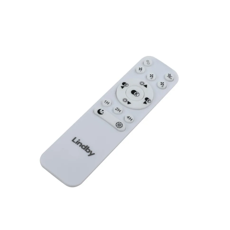 Lindby Smart LED-loftventilator Paavo, hvid, støjsvag, Tuya