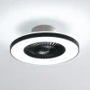 Lindby Smart LED-loftventilator Paavo sort, lydsvag Tuya
