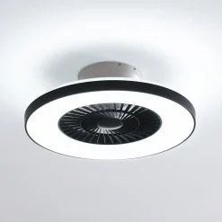 Lindby Smart LED-loftventilator Paavo sort, lydsvag Tuya
