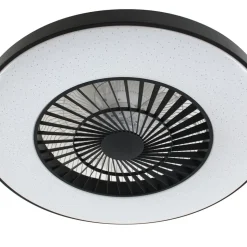 Lindby Smart LED-loftventilator Paavo sort, lydsvag Tuya
