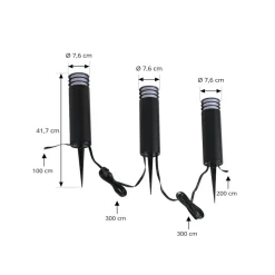 Lindby Smart LED-sokkellampe Kaelo, CCT, RGB, Tuya, 3 enheder