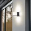 Lindby Smart LED udendørs væglampe Fyra, rund, CCT, RGB, Tuya