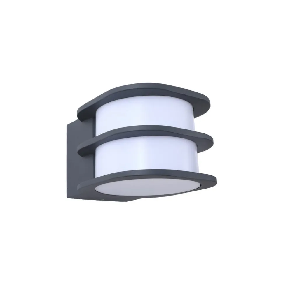 Lindby Smart LED udendørs væglampe Fyra, rund, CCT, RGB, Tuya
