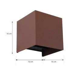 Lindby Smart LED udendørs væglampe Dara rust kantet CCT RGB Tuya