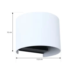 Lindby Smart LED udendørs væglampe Dara hvid rund CCT RGB Tuya