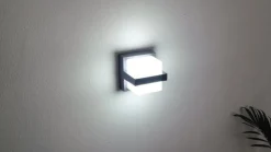 Lindby Smart LED udendørs væglampe Fyra kantet CCT RGB Tuya