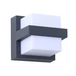 Lindby Smart LED udendørs væglampe Fyra kantet CCT RGB Tuya
