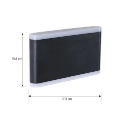 Lindby Smart LED udendørs væglampe Elvi, CCT, RGB, Tuya, IP54