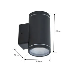 Lindby Smart udendørs LED-væglampe Valtin CCT RGB Tuya IP54