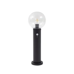 Lindby sokkellampe Dangan, klar, 60 cm, glas, sensor