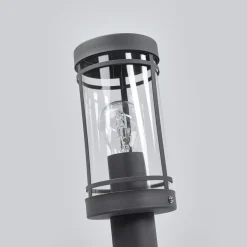 Lindby sokkellampe Djori, 50 cm, antracit, stål, E27