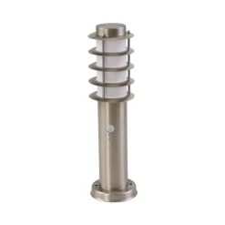 Lindby sokkellampe Hanja, sensor, stål, Ø 11,7 cm