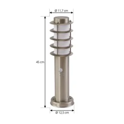Lindby sokkellampe Hanja, sensor, stål, Ø 11,7 cm