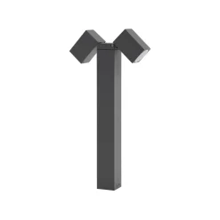 Lindby sokkellampe Othil, 2 lyskilder, 50 cm, antracit, metal
